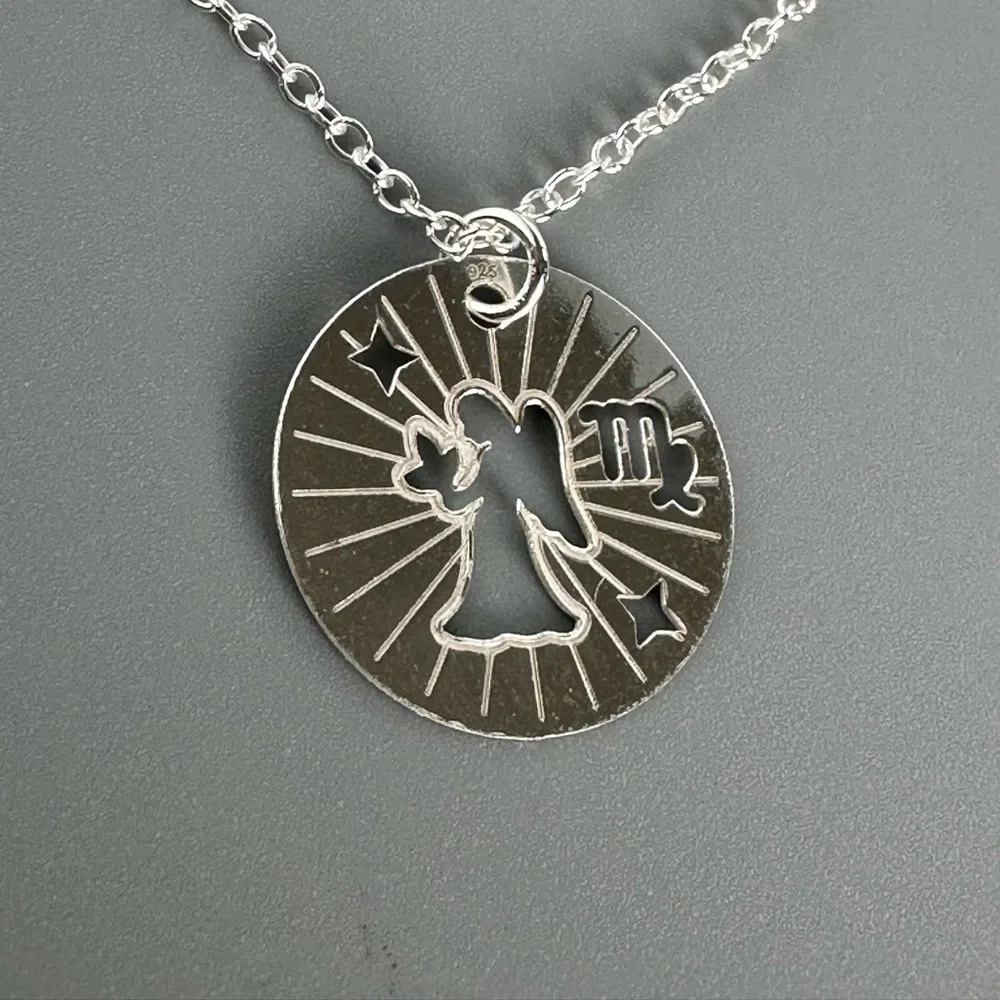 Sterling Silver Virgo Zodiac Necklace